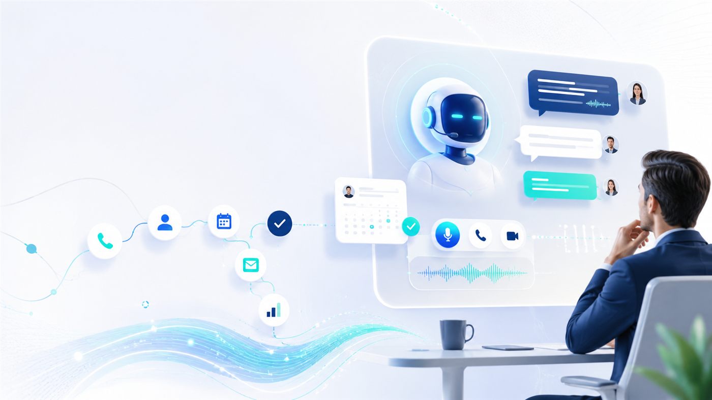 Agente de inteligencia artificial atendiendo conversaciones, llamadas y citas de clientes